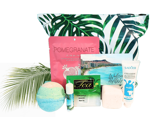 POMEGRANATE Mask Skin Care Package Gift Ideas Hawaiian Theme for Women