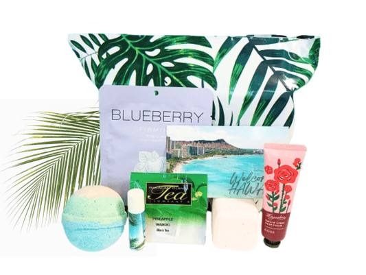 Blueberry Mask Skin Care Package Gift Ideas Hawaiian Theme for Women