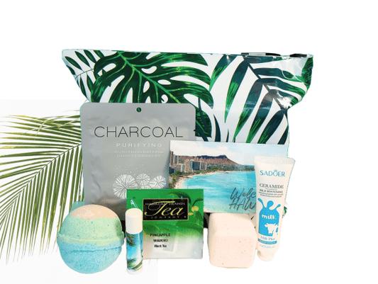 Charcoal Mask Skin Care Package Gift Ideas Hawaiian Theme for Women